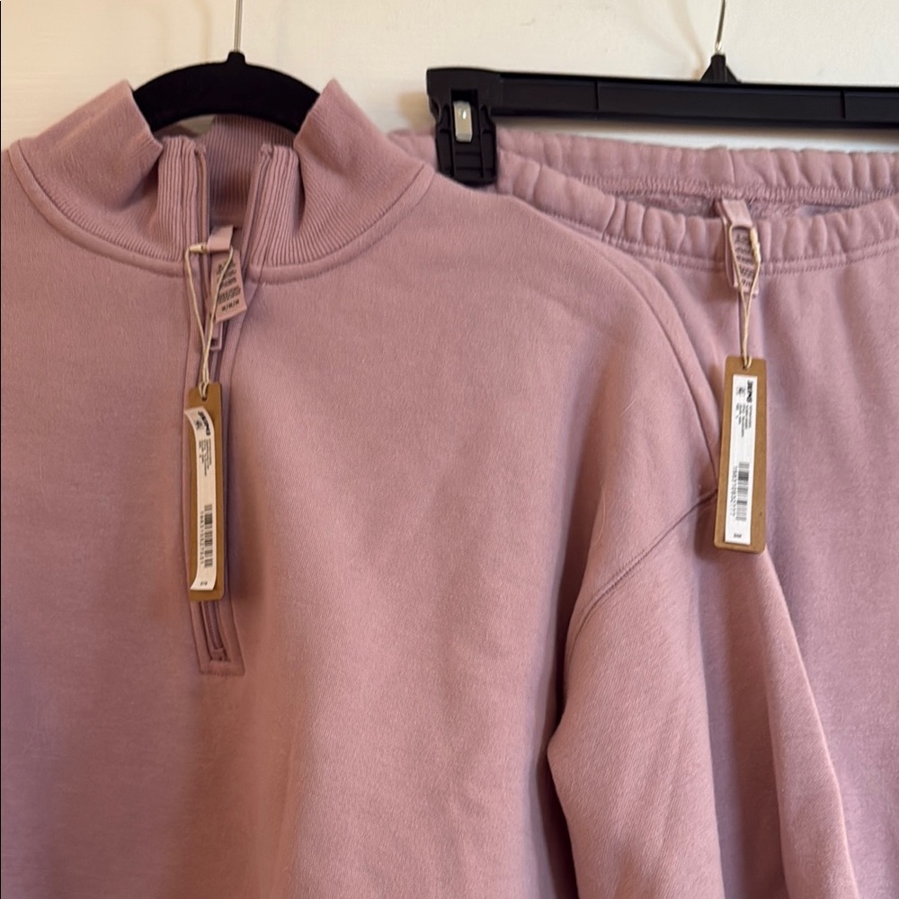 SKIMS Mauve Sweatshirt and Jogger Set